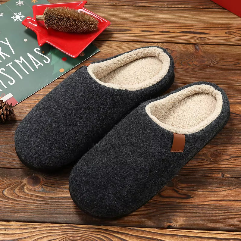 New Men'S Winter Slippers Home Warm Cotton Slippers Casual Indoor Bedroom Floor Shoes