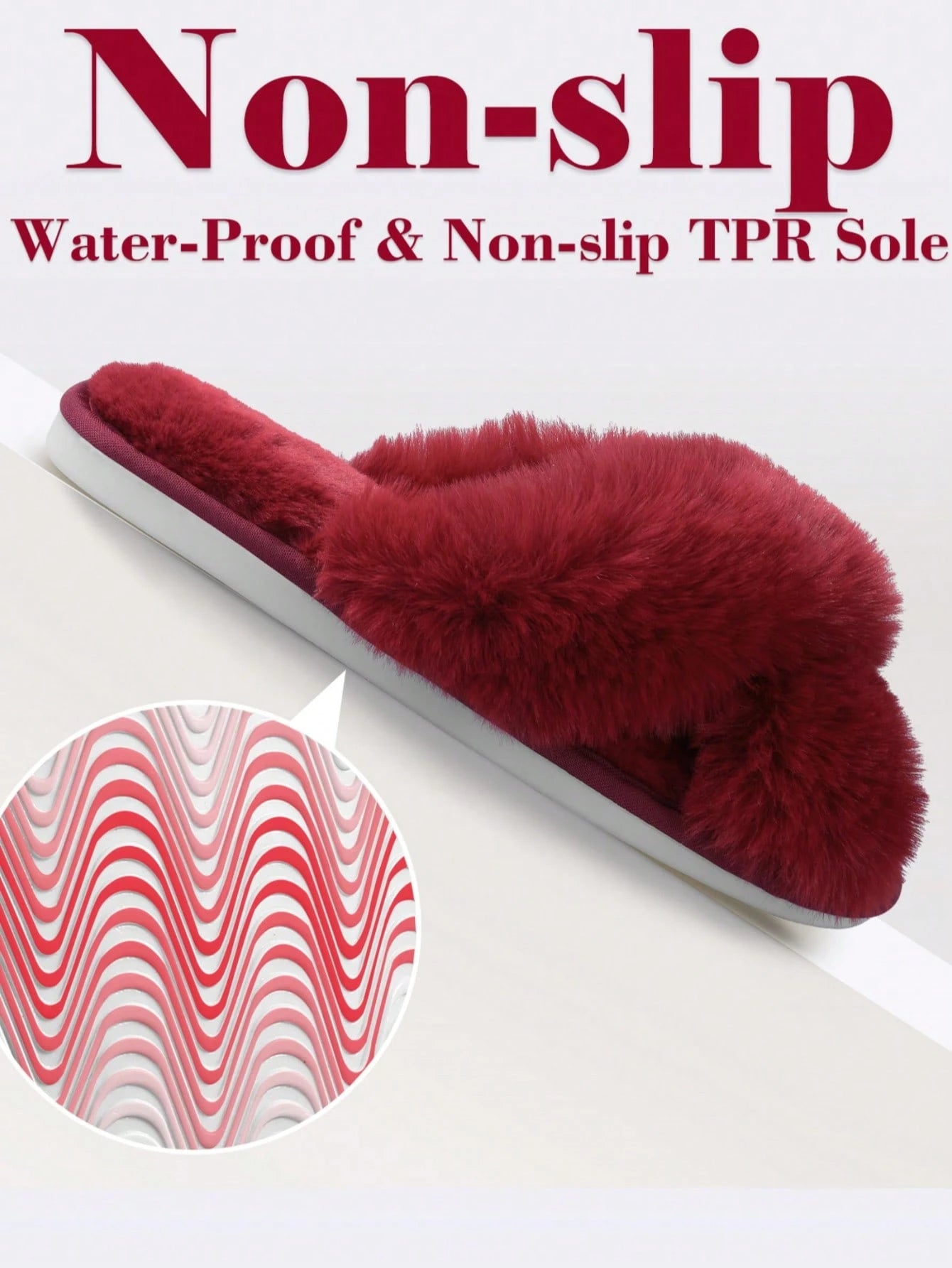 2Pair Womens Fuzzy Fluffy Slippers - Cozy, Soft, Comfy, Relax Fluffy Slippers, Cross Band, Open Toe, Non-Slip Womens Slippers, Indoor and Outdoor Fluffy Slippers, Fuzzy Slippers