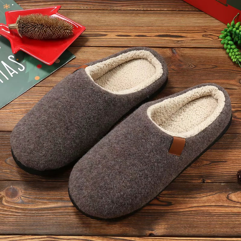New Men'S Winter Slippers Home Warm Cotton Slippers Casual Indoor Bedroom Floor Shoes