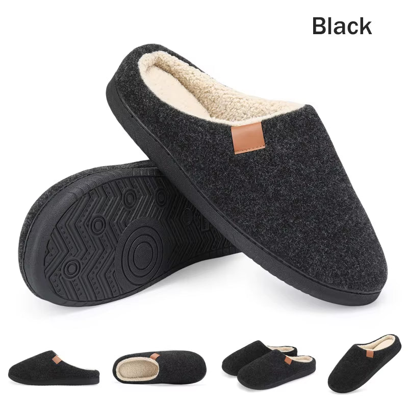 New Men'S Winter Slippers Home Warm Cotton Slippers Casual Indoor Bedroom Floor Shoes