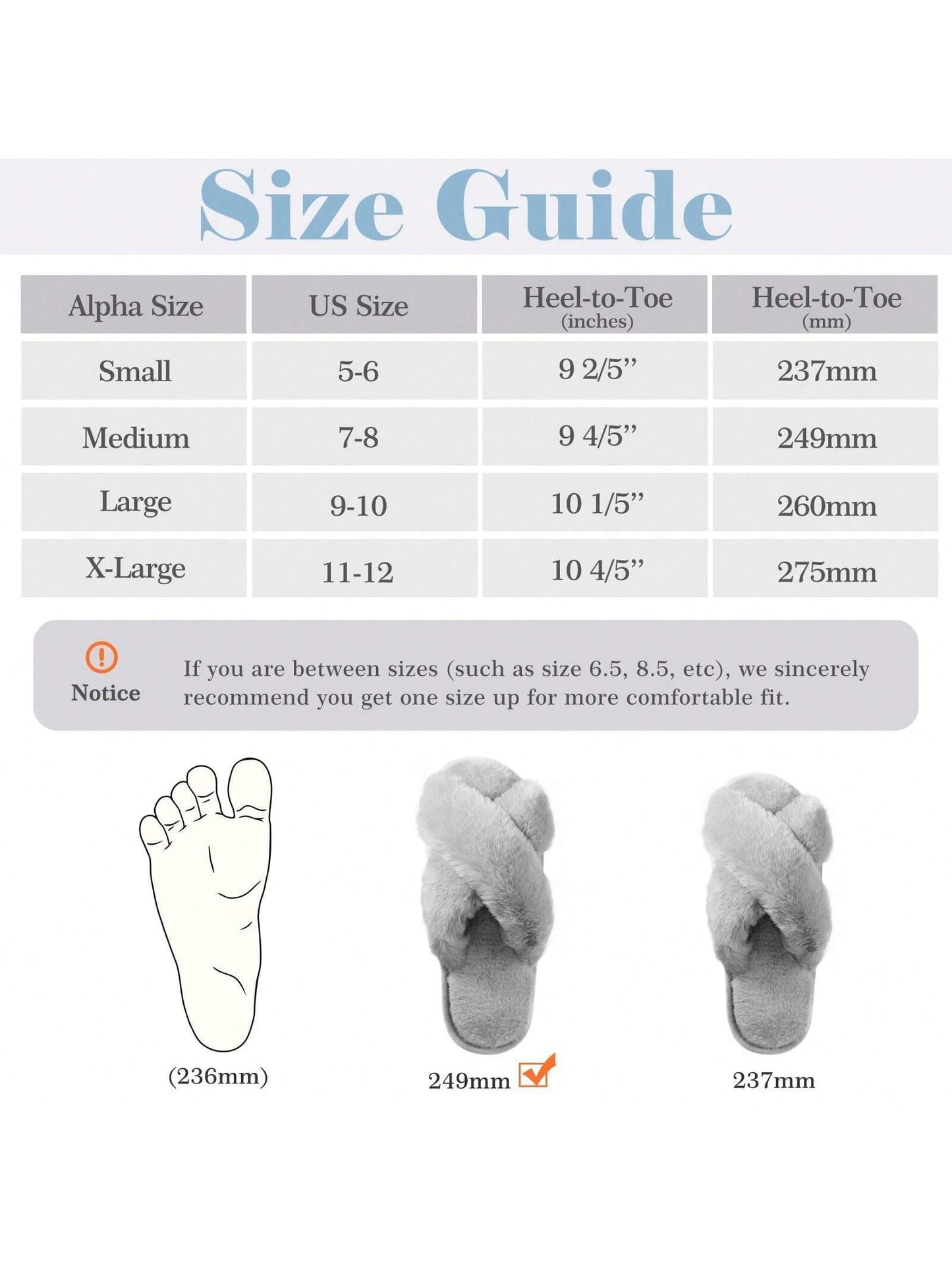 2Pair Womens Fuzzy Fluffy Slippers - Cozy, Soft, Comfy, Relax Fluffy Slippers, Cross Band, Open Toe, Non-Slip Womens Slippers, Indoor and Outdoor Fluffy Slippers, Fuzzy Slippers
